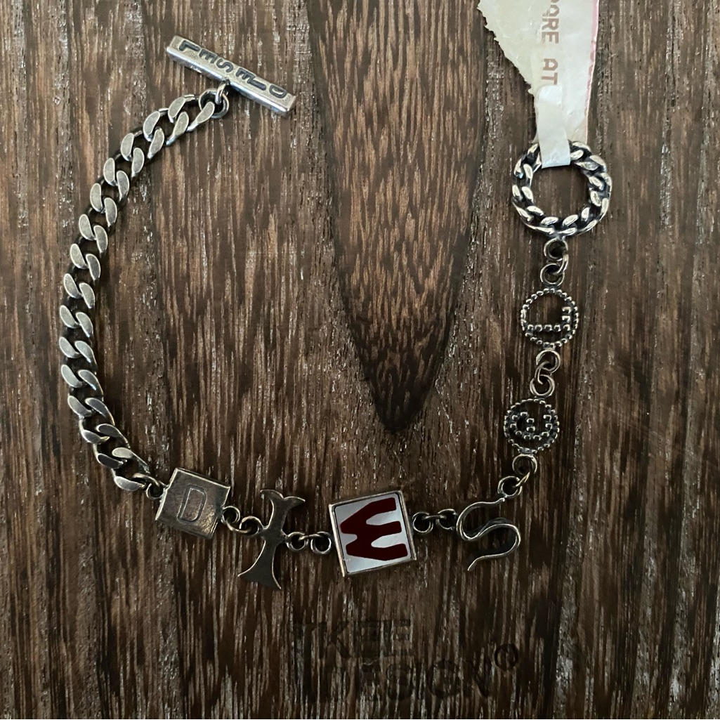 Authentic Diesel Signature Mix Match Letter Eclectic Heavy Bracelet 145$